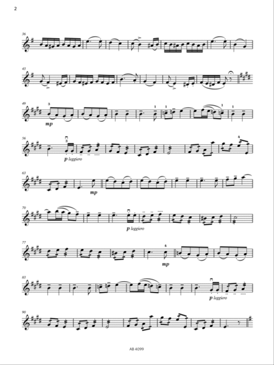 Czardas (Grade 5, C3, from the ABRSM Violin Syllabus from 2024) Violin Solo scores gallery preview page 2