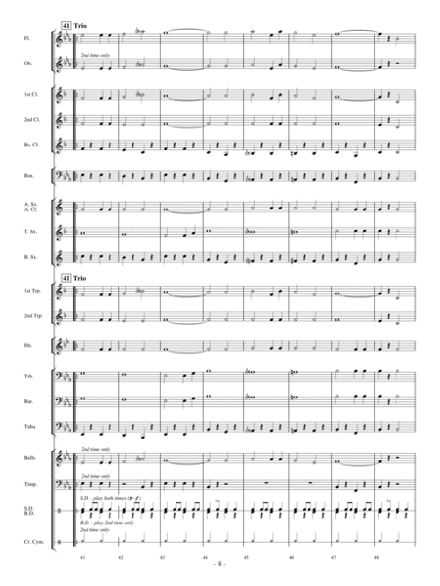 Crosswinds March by James Swearingen Concert Band - Sheet Music page 7