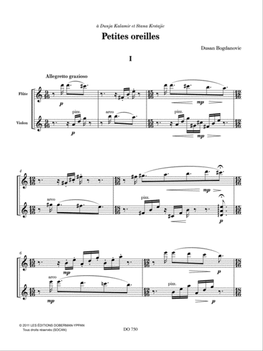 Petites oreilles Petites oreilles Flute scores gallery preview page 4