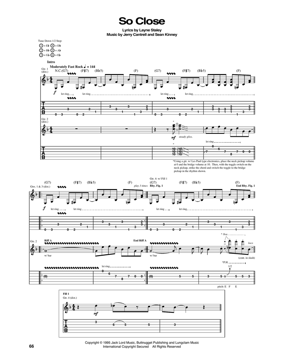 So Close Acoustic Guitar scores gallery preview page 1