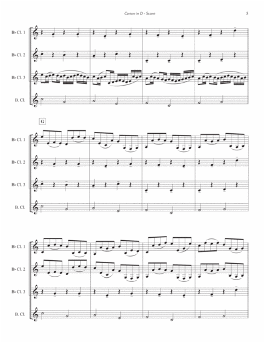 Canon in D Canon in D Woodwind Quartet scores gallery preview page 6