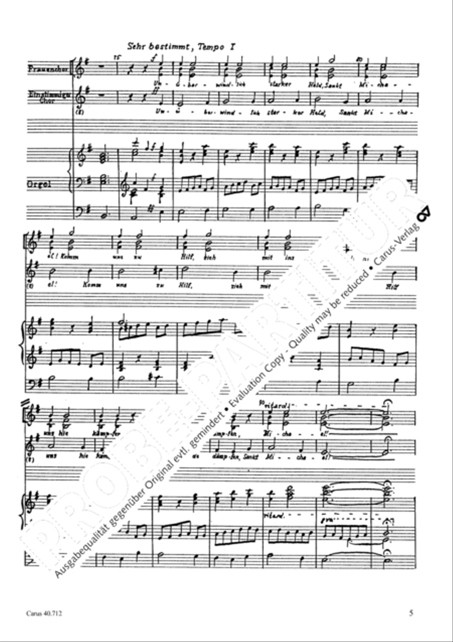 Unuberwindlich starker Held SSA scores gallery preview page 6