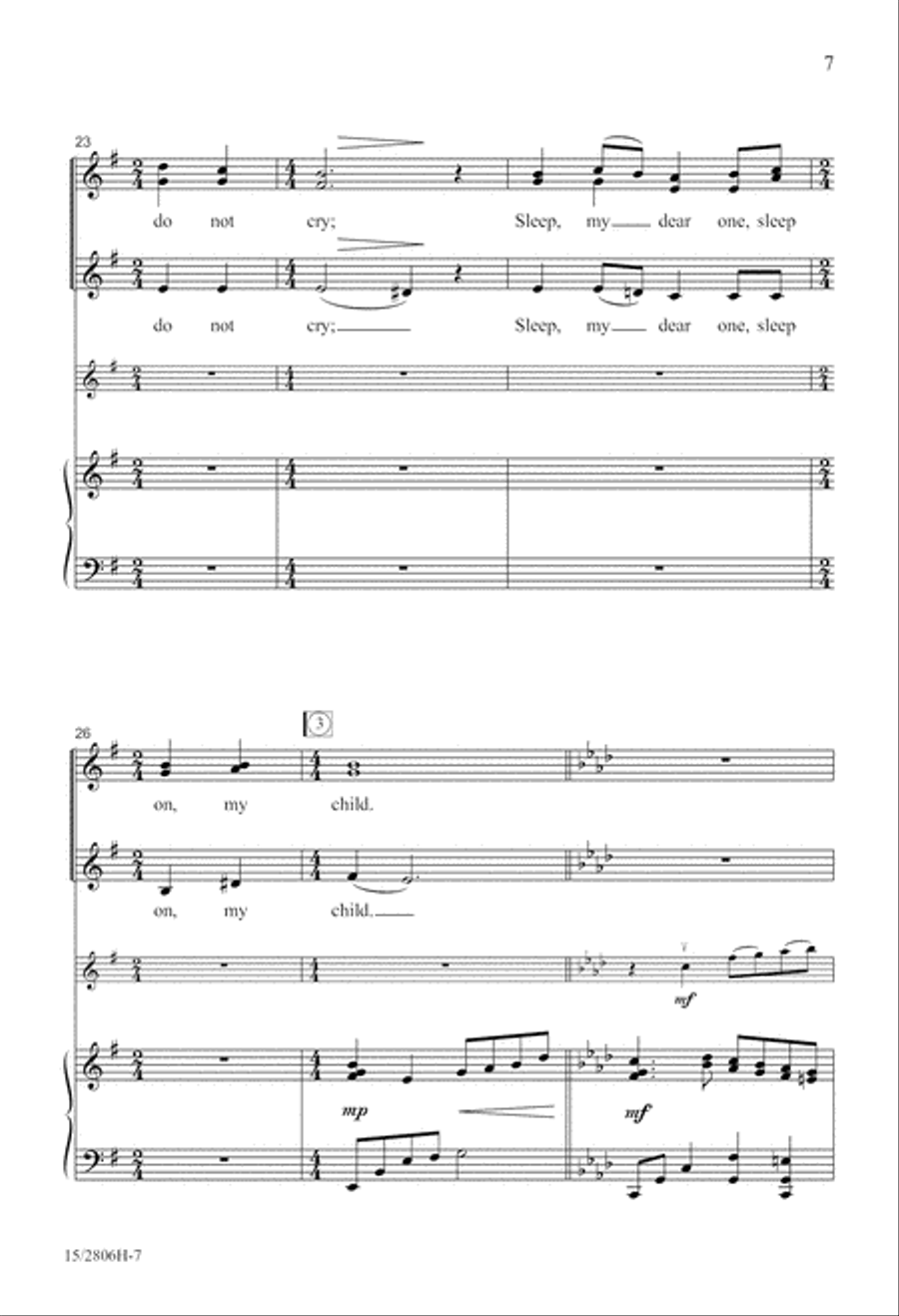 Dobrú Noc (Good Night) SSA scores gallery preview page 8
