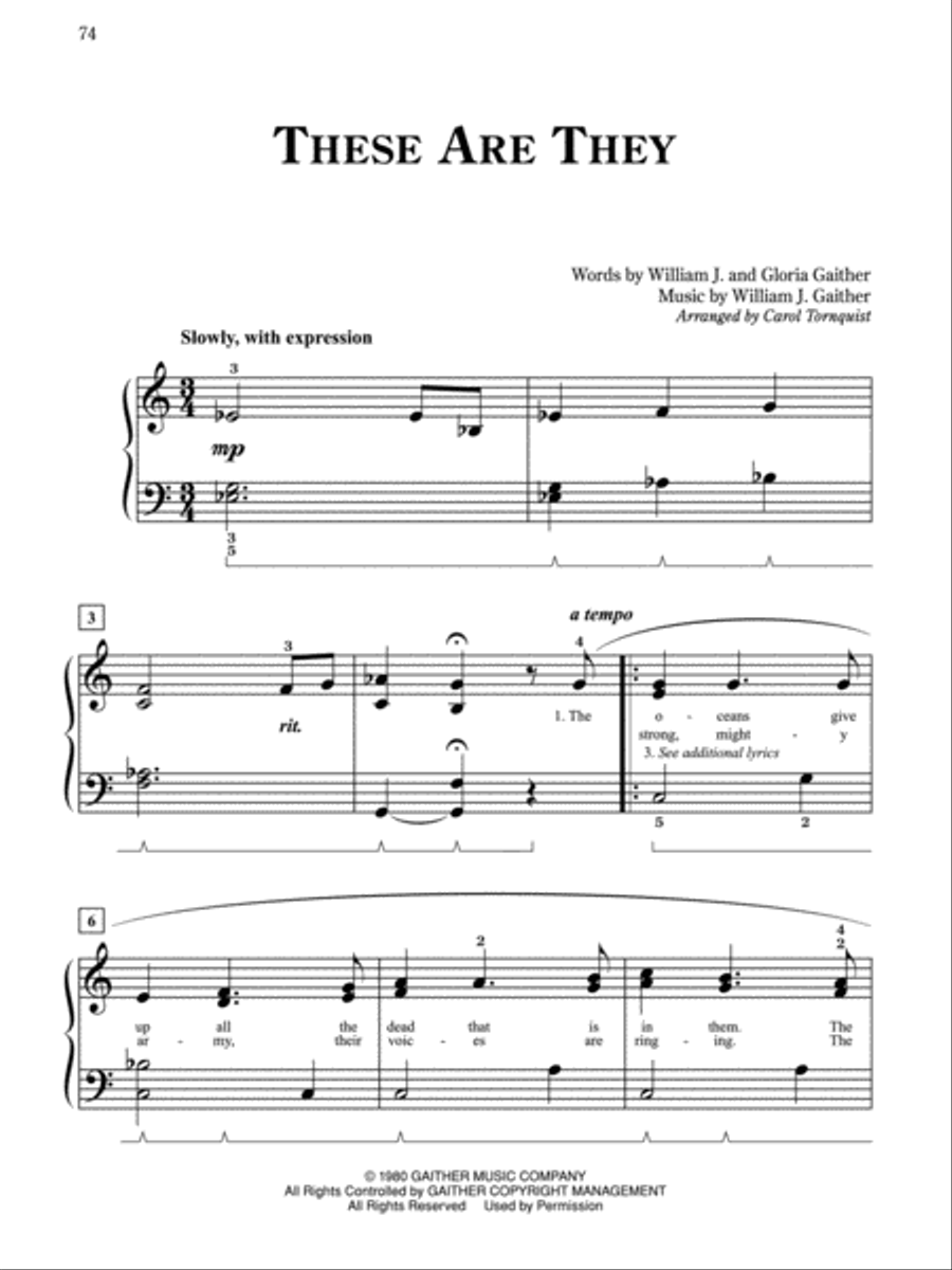 Pure & Simple Gaither Easy Piano scores gallery preview page 4