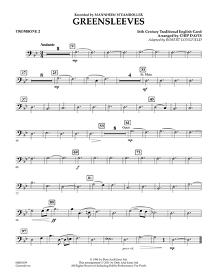 Greensleeves - Trombone 2