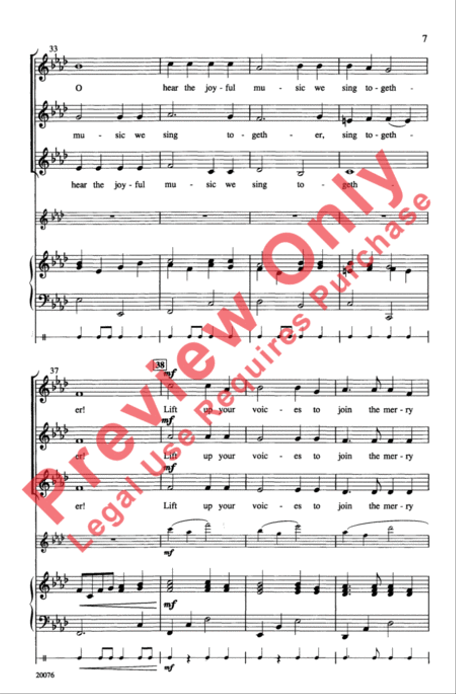 O Hear the Joyful Music Women's Choir scores gallery preview page 7