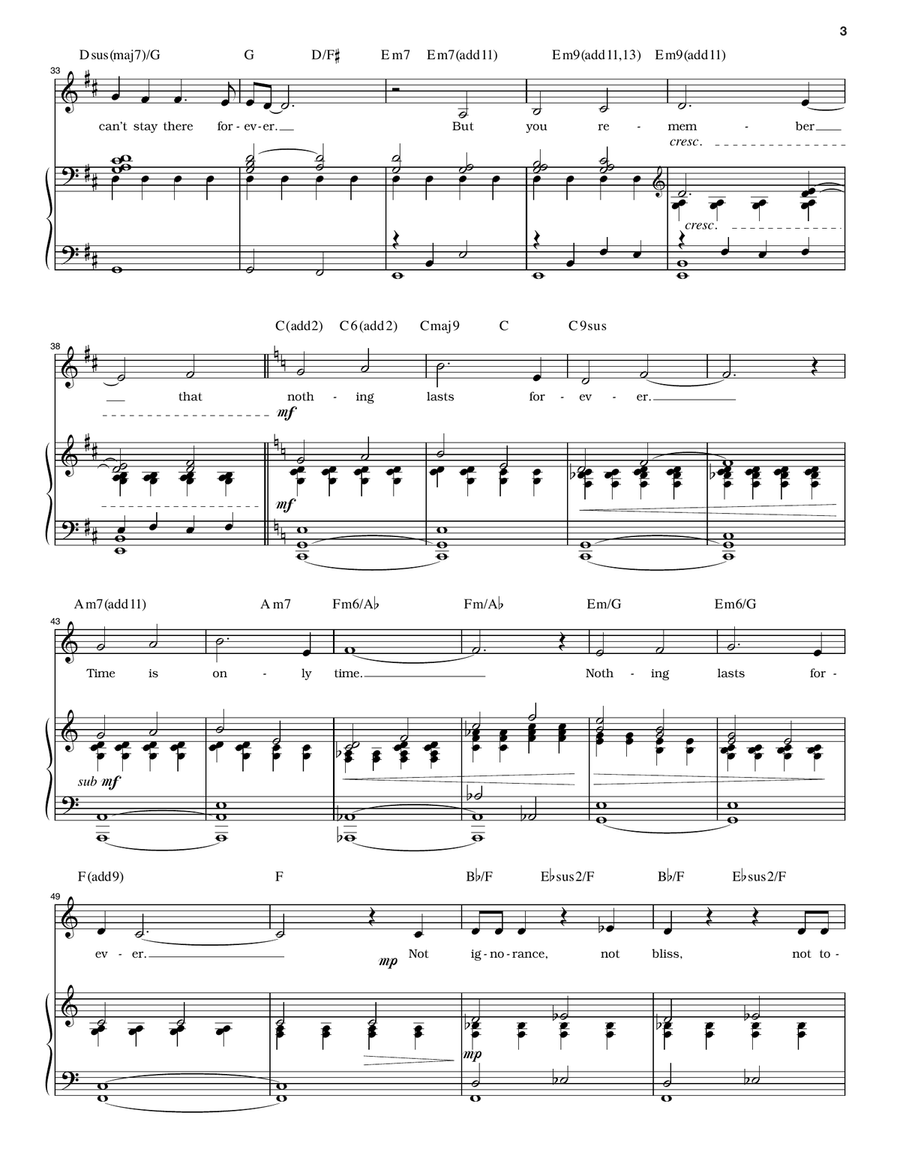 A Glimpse Of The Weave Piano, Vocal scores gallery preview page 3