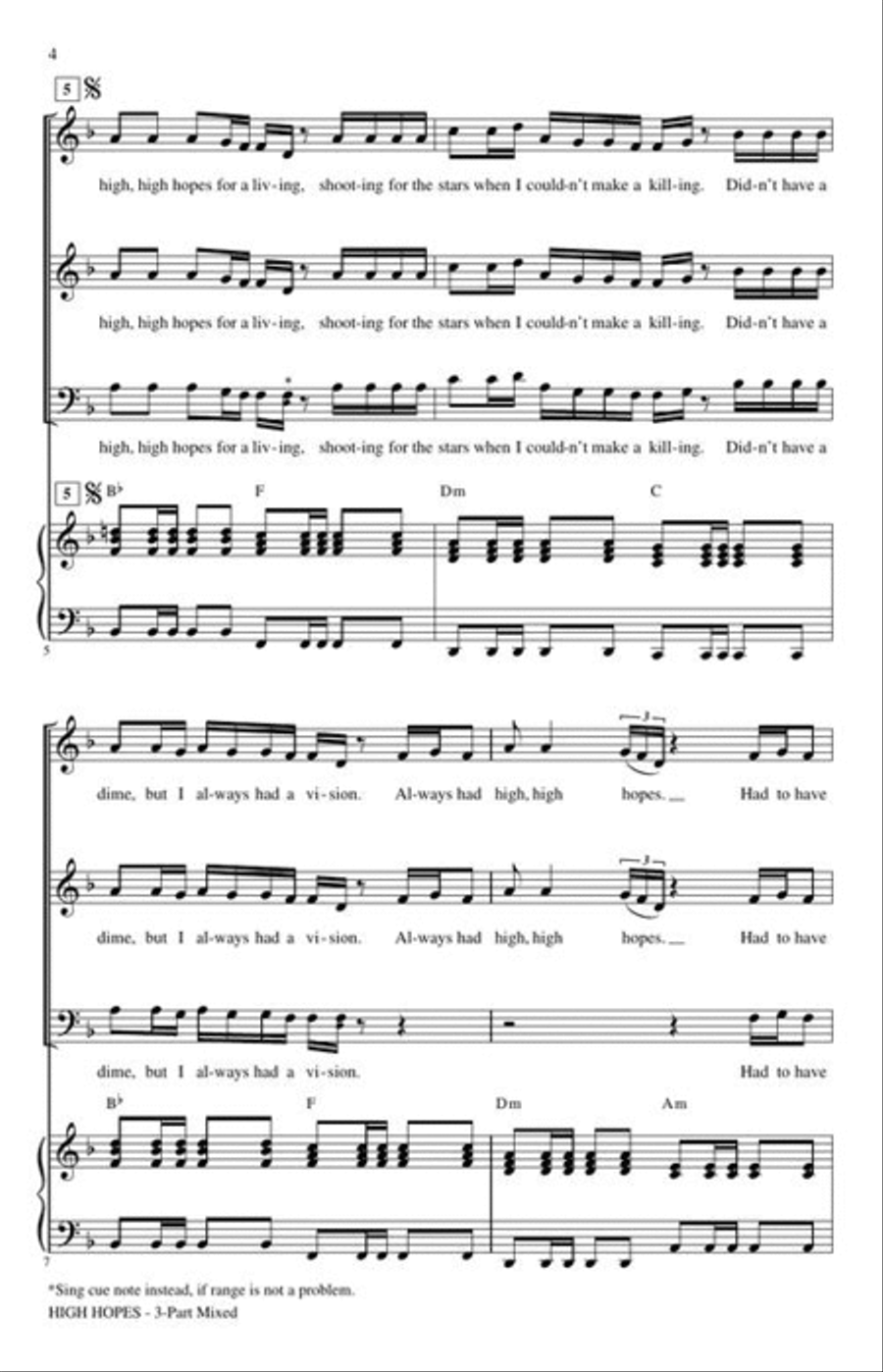 High Hopes 3-Part scores gallery preview page 6