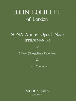 Book cover for 6 Sonatas Op. 1