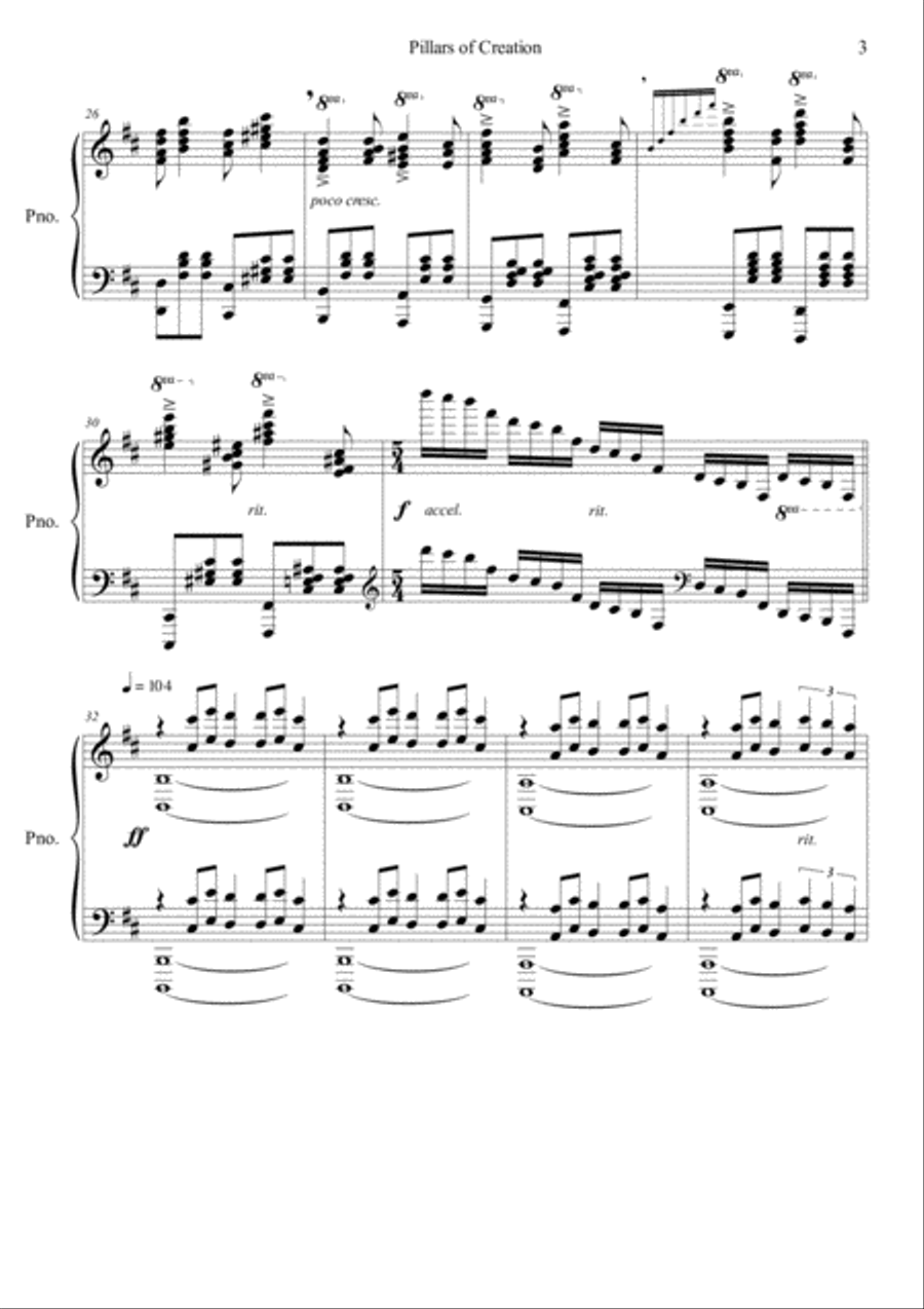 Pillars of Creation Piano Solo scores gallery preview page 3