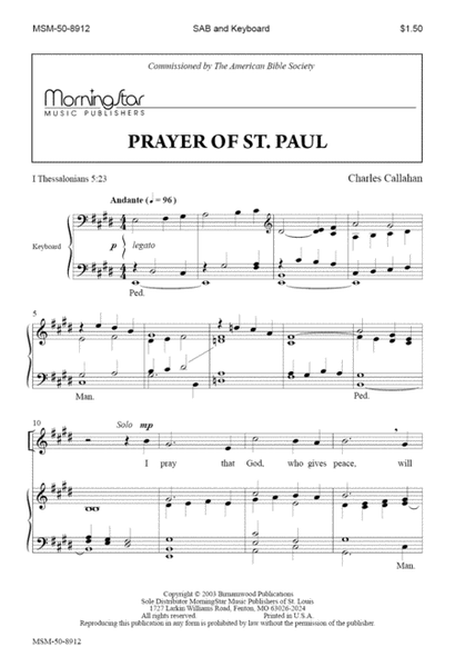 Prayer of St. Paul image number null