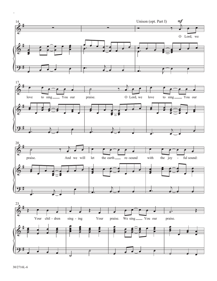 God's Big Family - Songbook with P/A mp3s Unison Choir scores gallery preview page 6