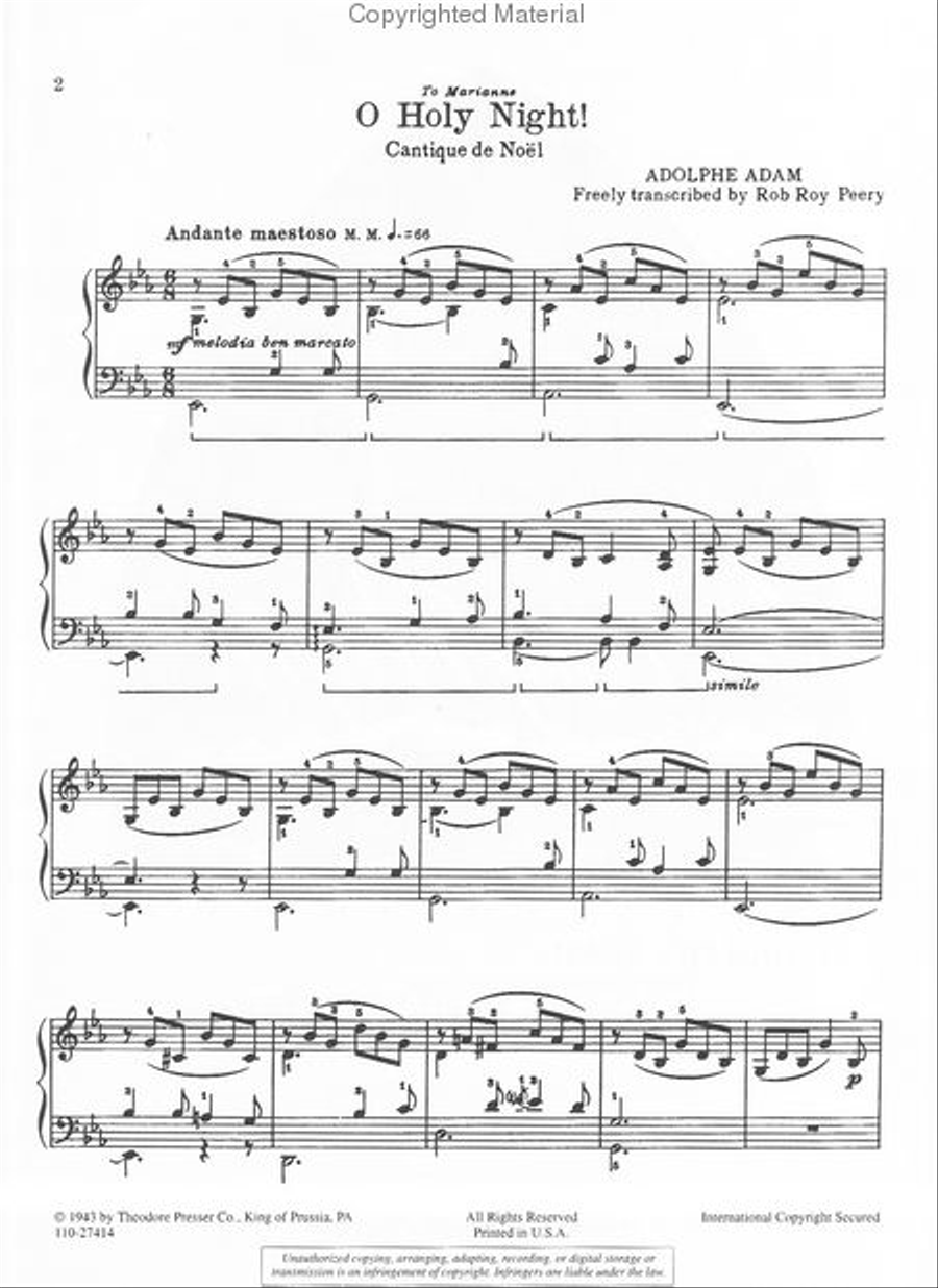 O Holy Night! O Holy Night! Chamber Music scores gallery preview page 2