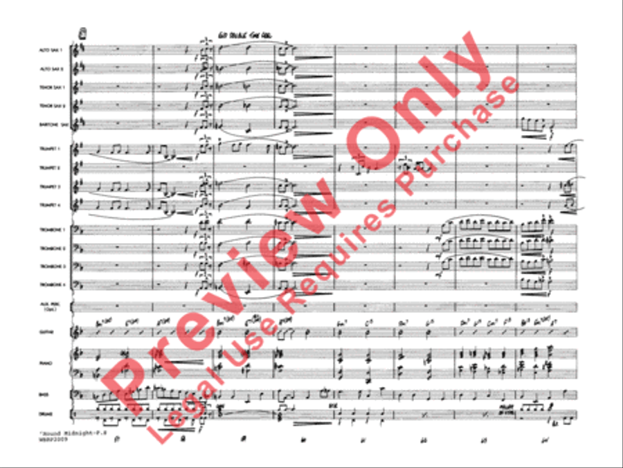 'Round Midnight Jazz Ensemble scores gallery preview page 10