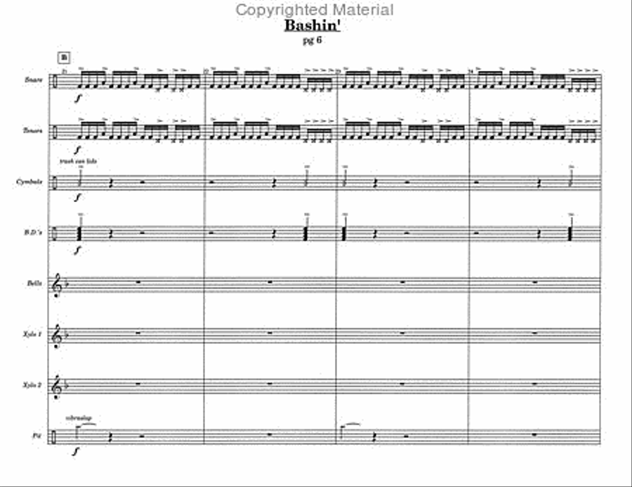 Bashin' Bashin' Percussion Ensemble scores gallery preview page 5