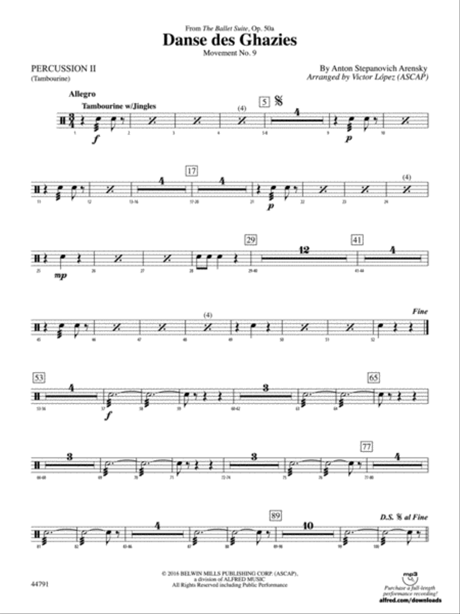 Danse des Ghazies: 2nd Percussion Full Orchestra scores gallery preview page 1