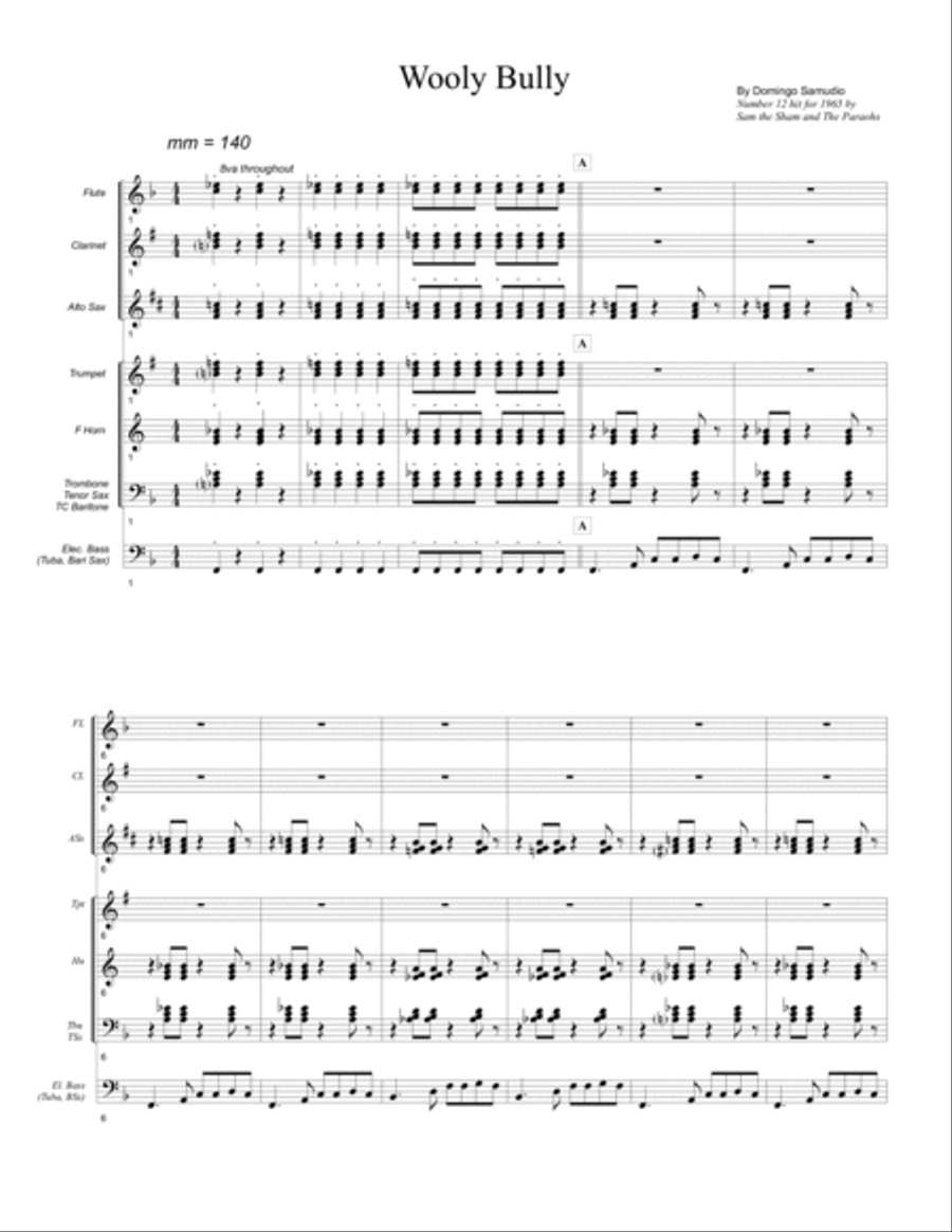 Wooly Bully Jazz Ensemble scores gallery preview page 3