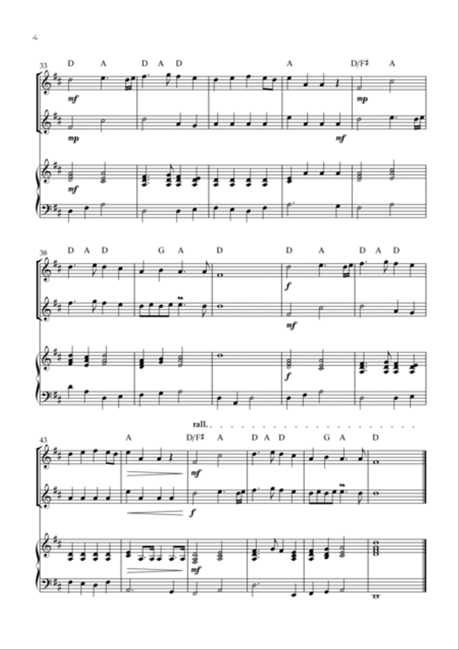 Trumpet Voluntary (Oboe Duo and Piano) - Jeremiah Clarke Oboe scores gallery preview page 4
