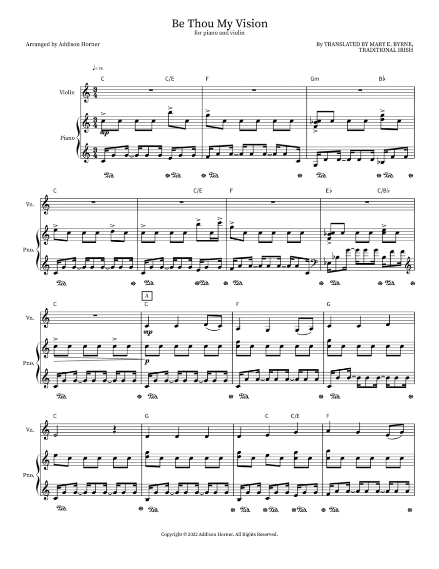 Be Thou My Vision String Duet scores gallery preview page 1