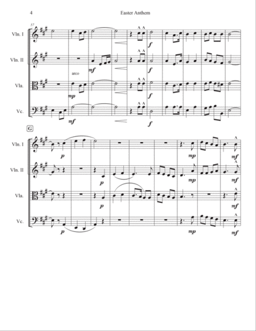 Easter Anthem Woodwind Quintet scores gallery preview page 4