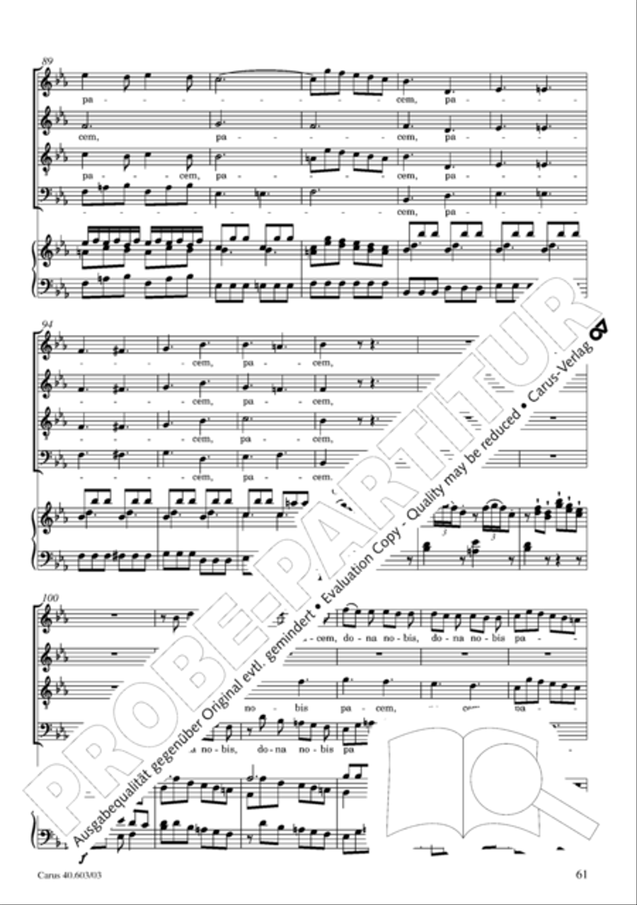Grosse Orgelsolomesse in Es 4-Part scores gallery preview page 62
