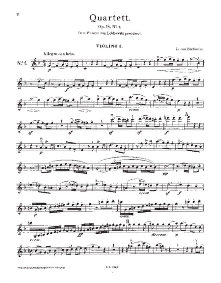 Complete String Quartets – Breitkopf Originals String Quartet scores gallery preview page 2