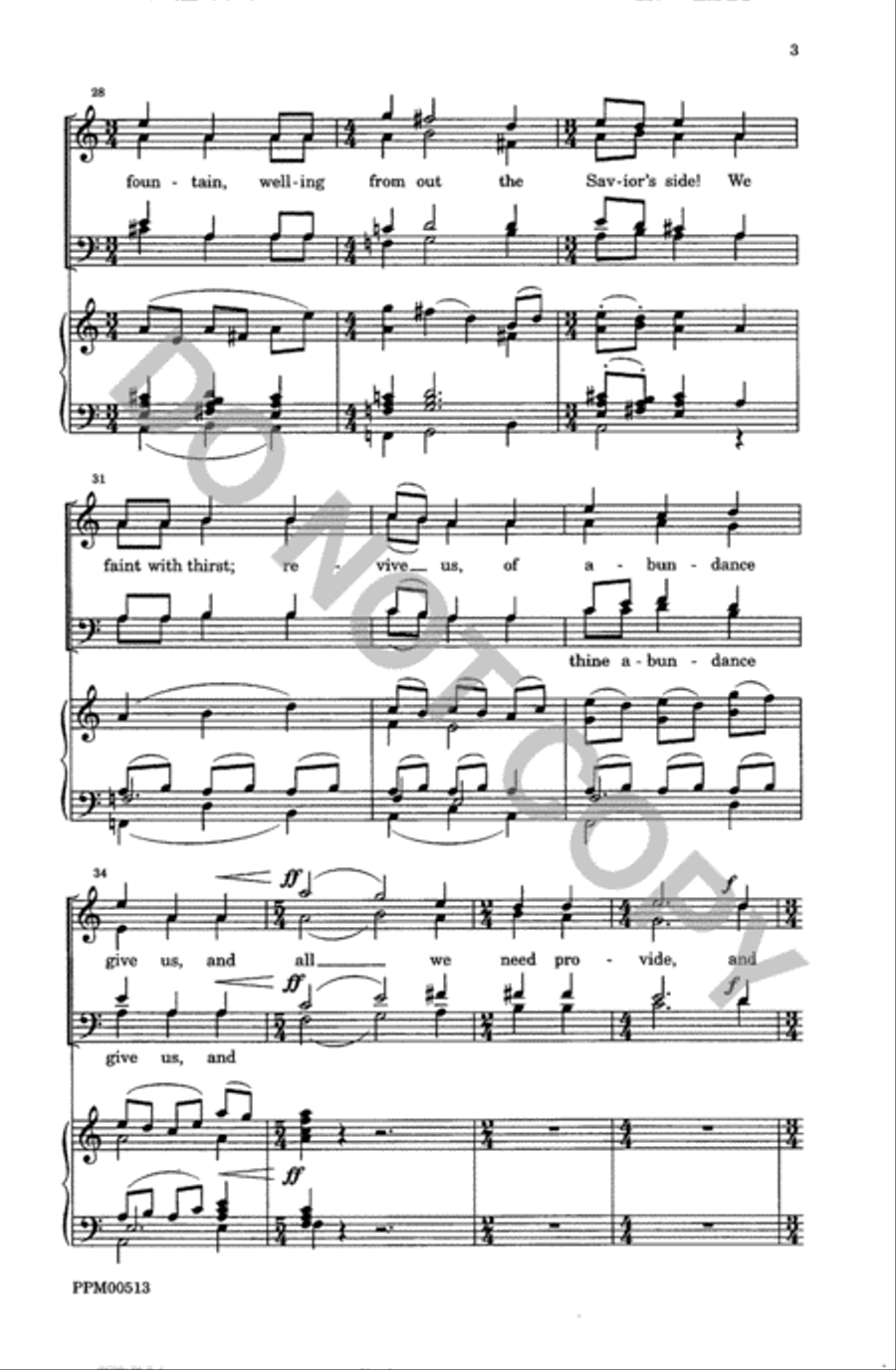 O Food to Pilgrims Given O Food to Pilgrims Given 4-Part scores gallery preview page 4