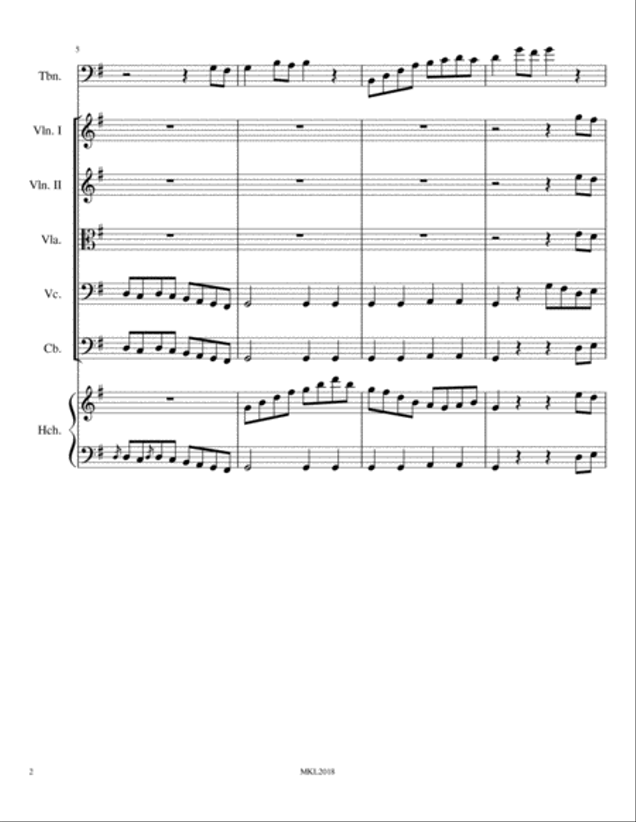 Trombone Concerto No 1 In G Major String Orchestra scores gallery preview page 2
