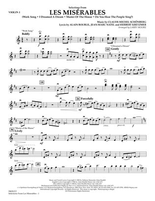 Selections from Les Misérables (arr. Larry Moore) - Violin 1