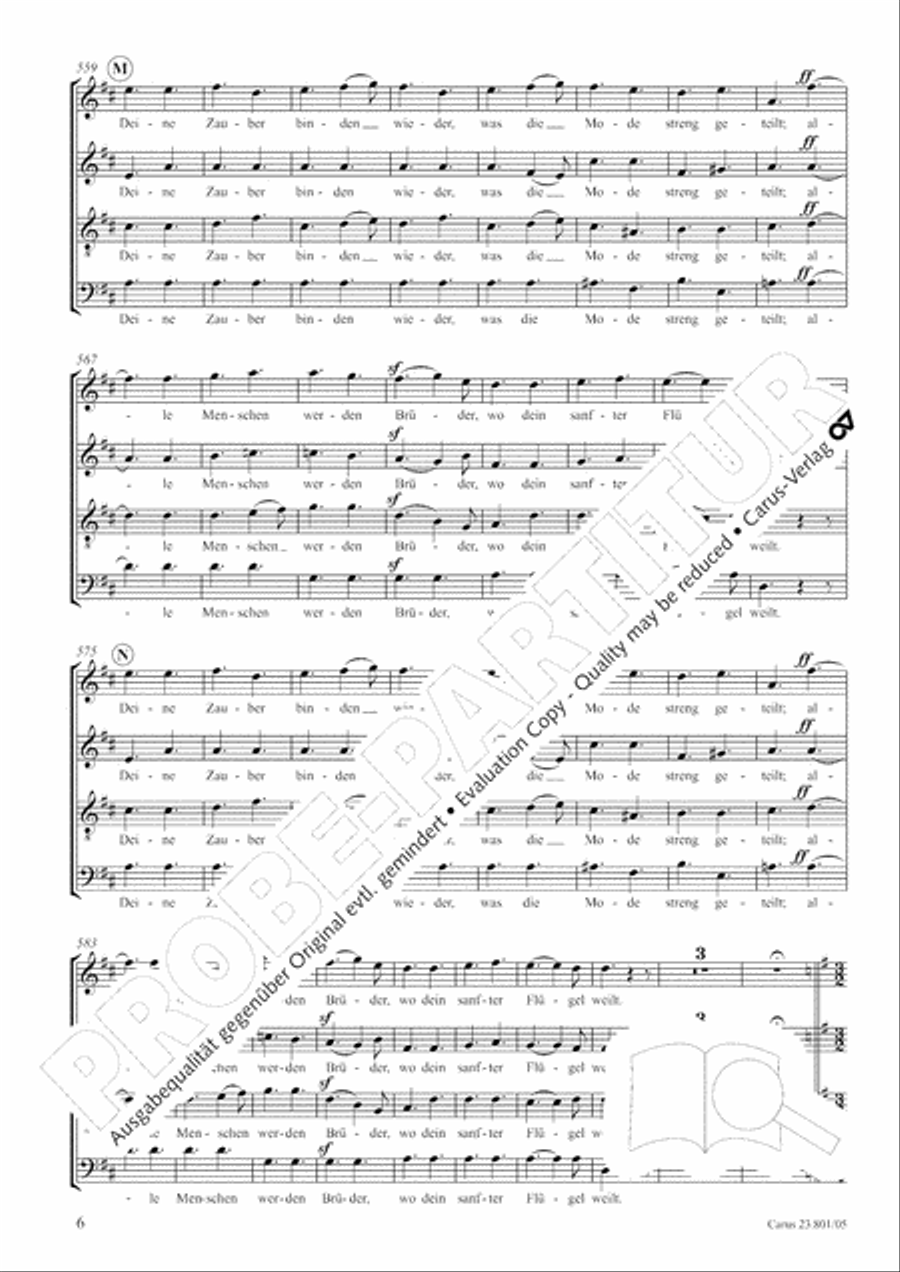 Symphony No. 9, Op. 125 - Finale (Choral Symphony) Symphony No. 9, Op. 125 - Finale (Choral Symphony) 4-Part scores gallery preview page 7