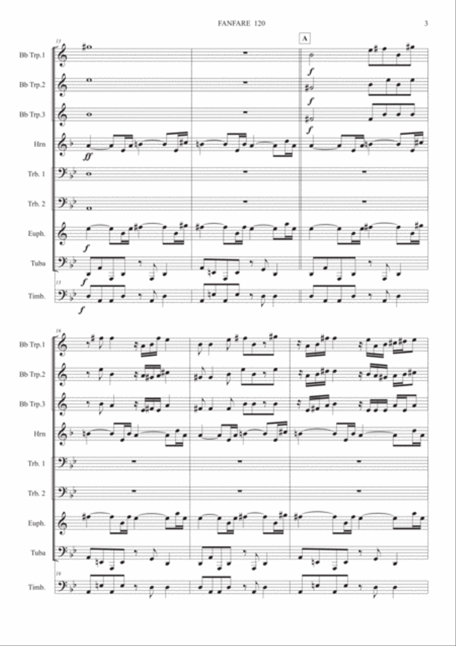 FANFARE 120 Brass Ensemble scores gallery preview page 4