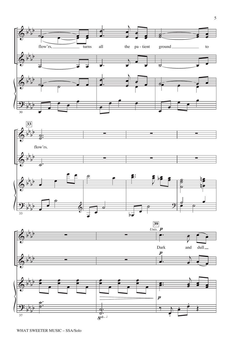 What Sweeter Music SSA scores gallery preview page 4
