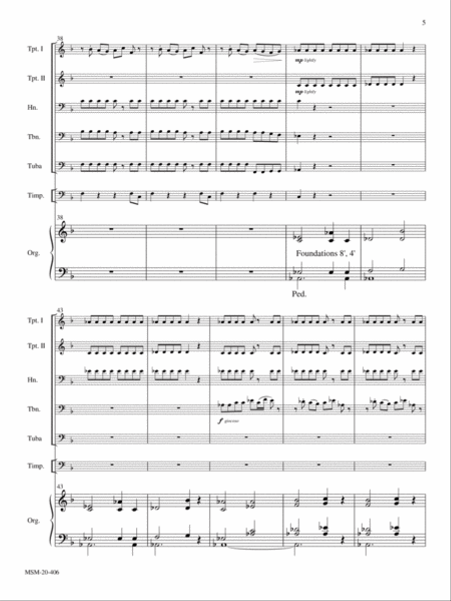 Easter Fanfare Organ scores gallery preview page 5