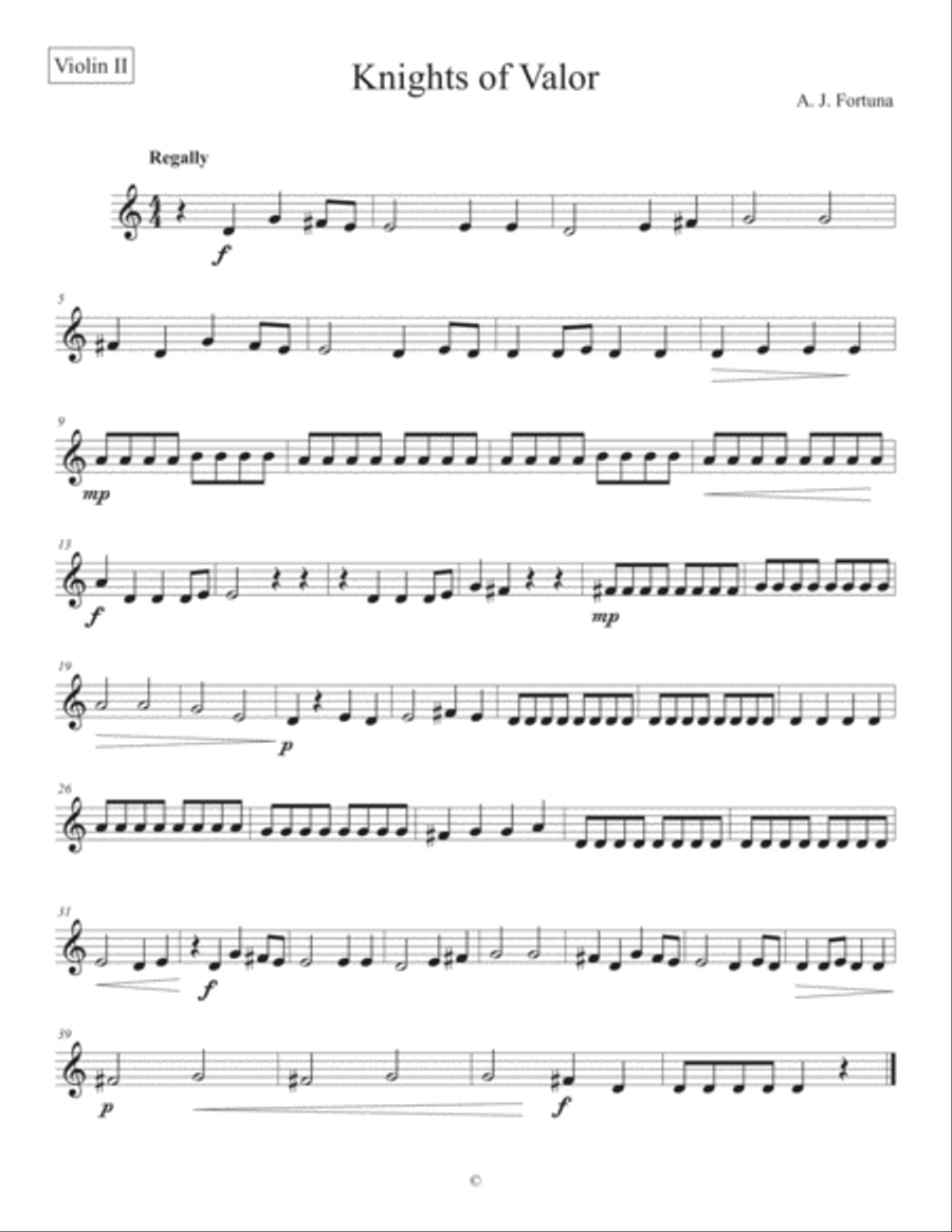 Knights of Valor String Quartet scores gallery preview page 6