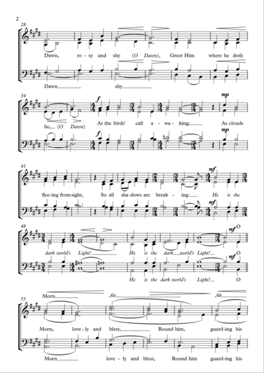 O Night, Restful and Deep 4-Part scores gallery preview page 2