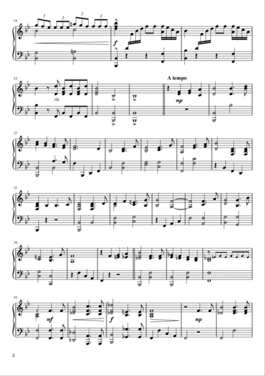 Himno Nacional Argentino (National Anthem of Argentina) Piano Solo scores gallery preview page 2