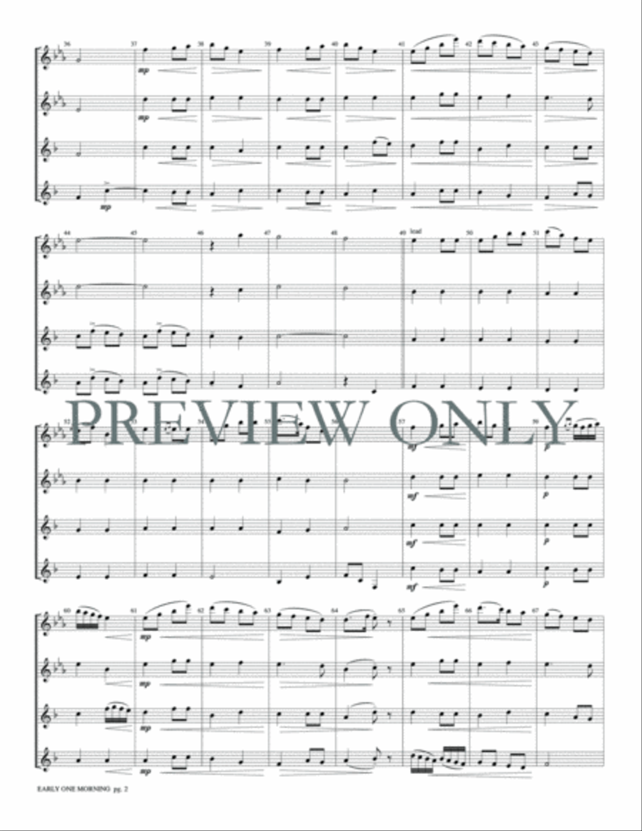 Early One Morning Woodwind Quartet scores gallery preview page 4