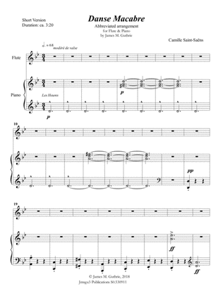 Book cover for Saint-Saëns: Danse Macabre for Flute & Piano Short Version