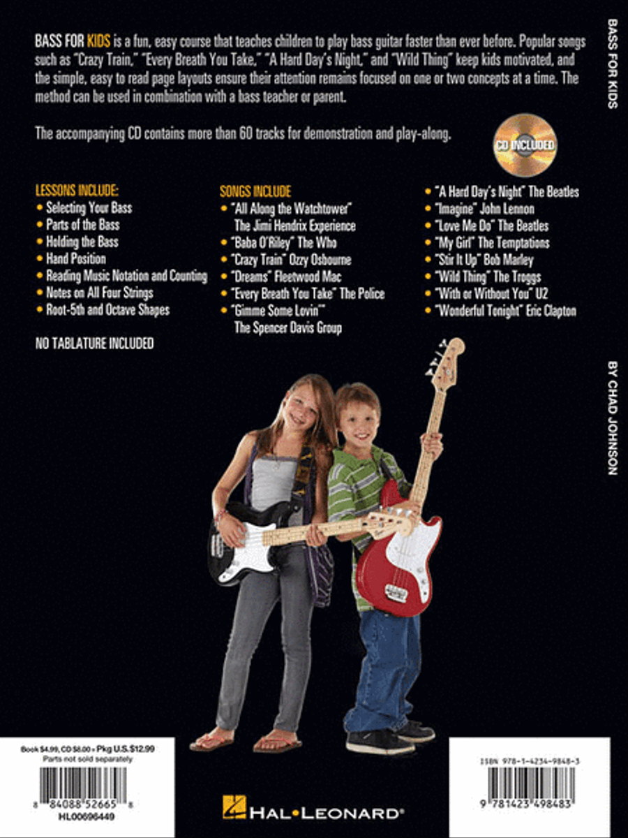 Hal Leonard Bass for Kids Bass Guitar Tablature scores gallery preview page 2
