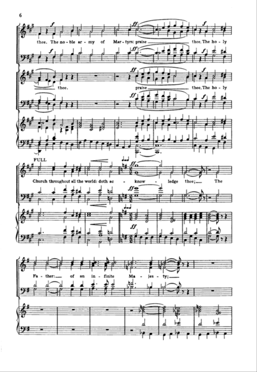 Te Deum in G 4-Part scores gallery preview page 6