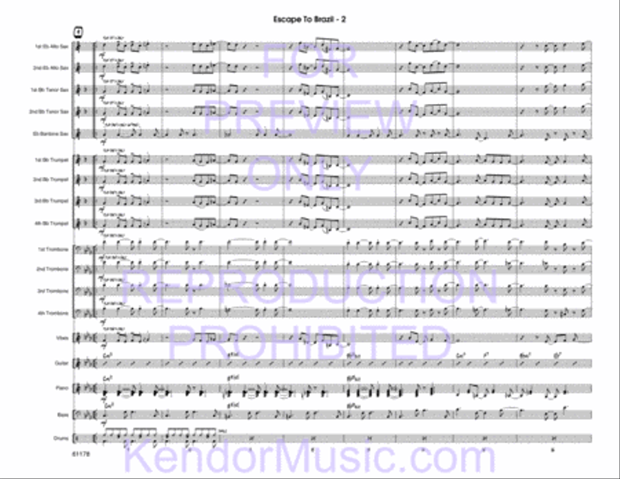 Escape To Brazil Escape To Brazil Jazz Ensemble scores gallery preview page 3