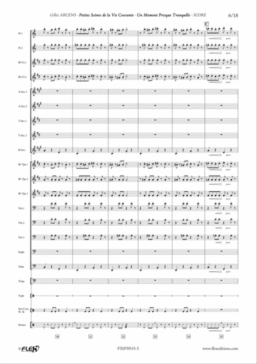 Un Moment Presque Tranquille Concert Band scores gallery preview page 6