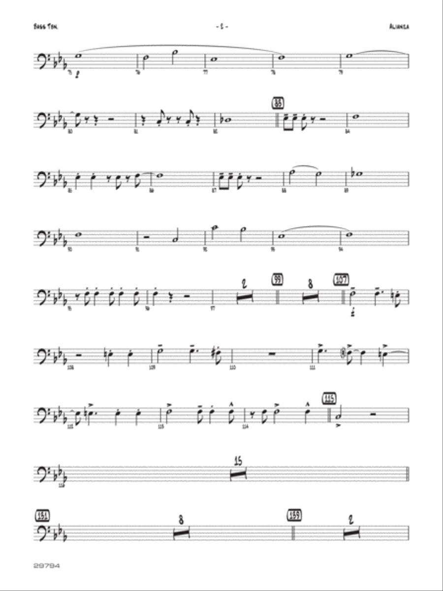 Alianza: 4th Trombone Alianza: 4th Trombone Jazz Ensemble scores gallery preview page 2