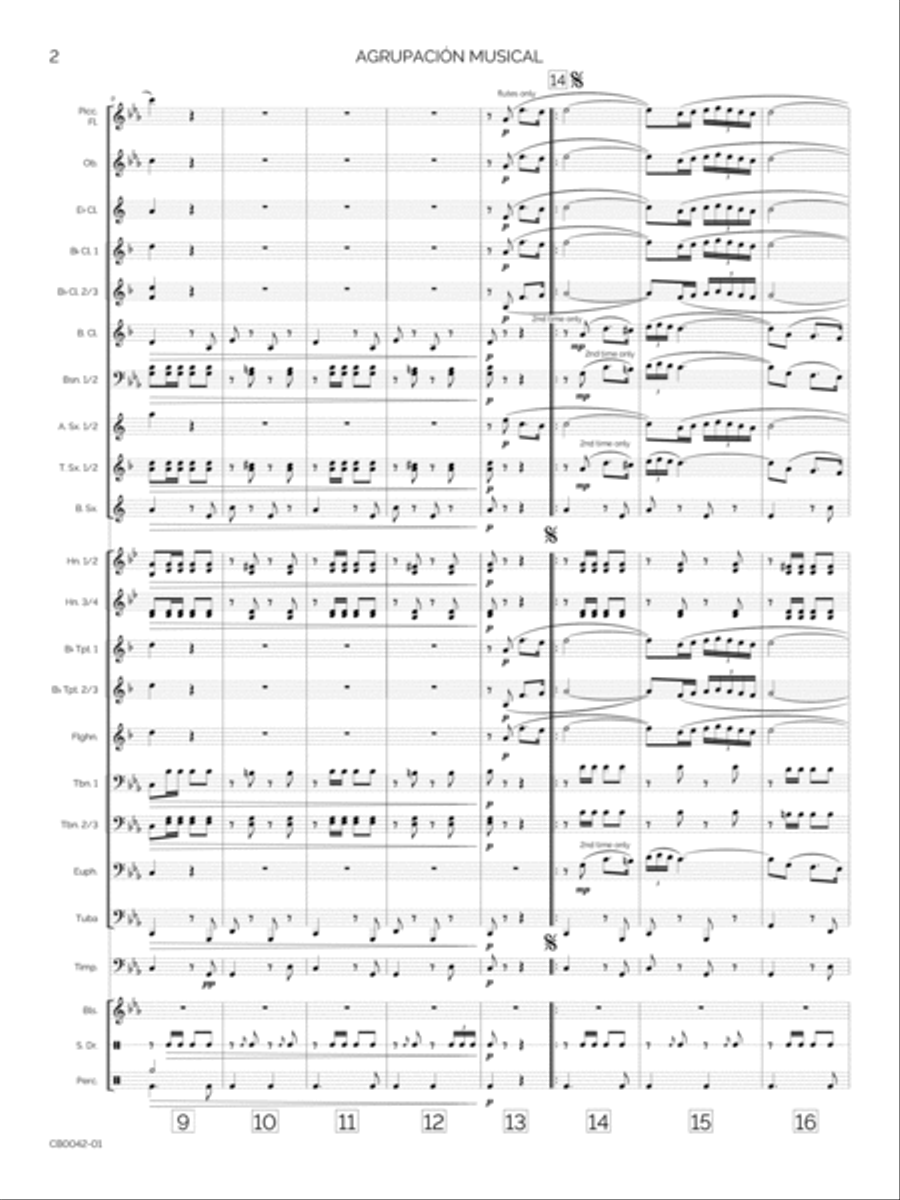 Agrupación Musical (Pasodoble) Concert Band scores gallery preview page 5