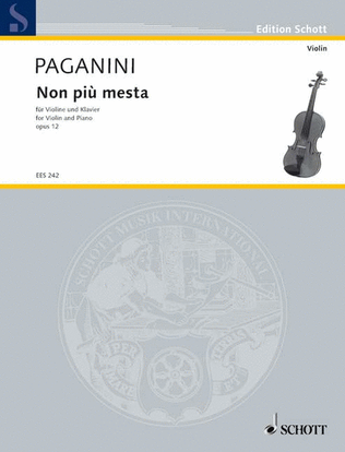 Book cover for Paganini Non Piu Mesta Op12 Vl