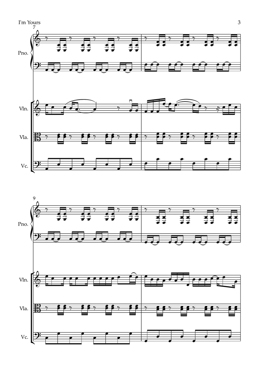 I'm Yours Piano Quartet scores gallery preview page 3