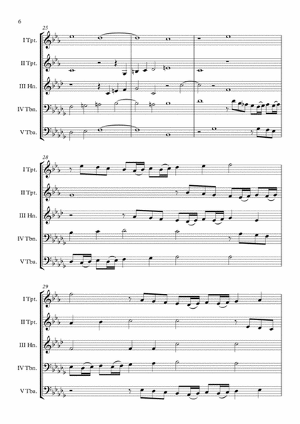 Alma affilitta SWV 4 (Heinrich Schütz) Brass Quintet arr. Adrian Wagner image number null