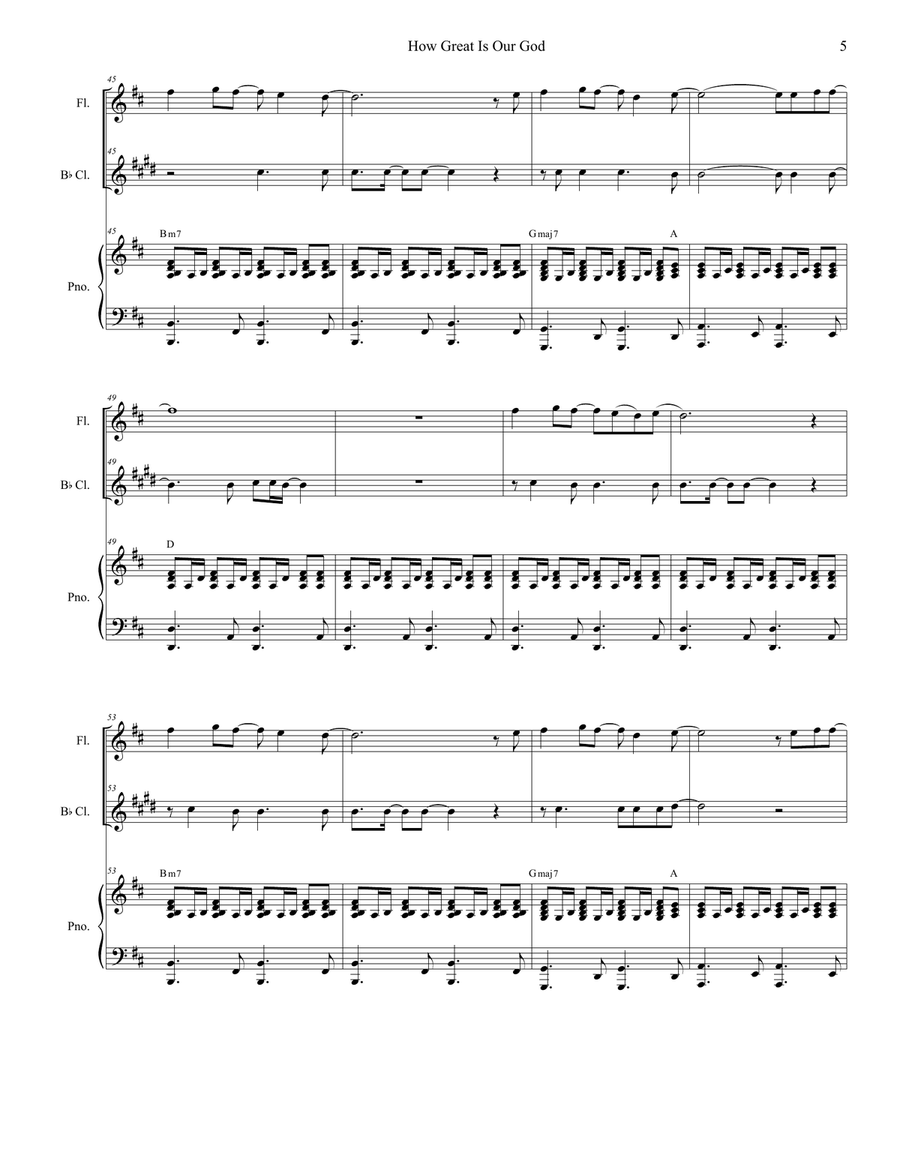 How Great Is Our God Woodwind Duet scores gallery preview page 5