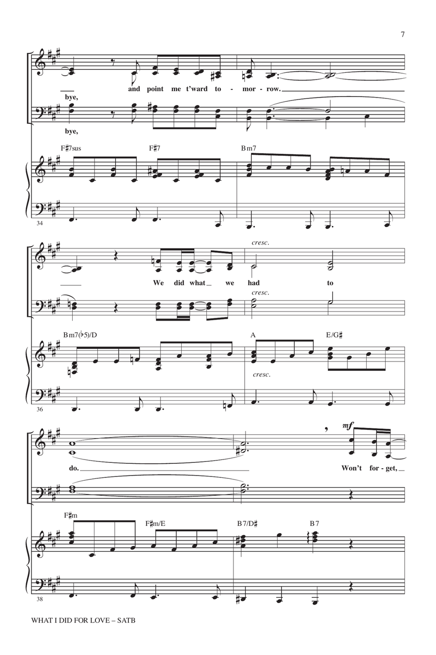 What I Did For Love (from A Chorus Line) (arr. Audrey Snyder) 4-Part scores gallery preview page 6