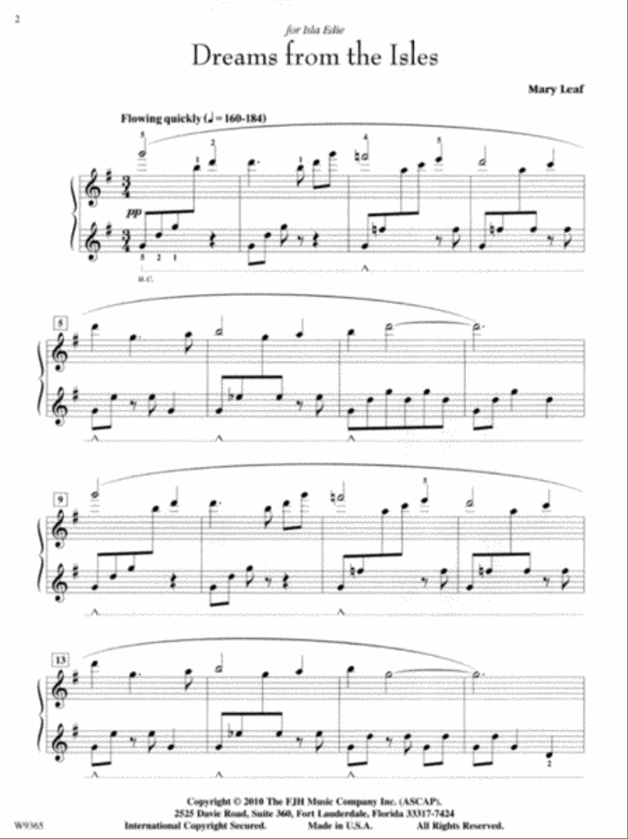 Dreams from the Isles Piano Solo scores gallery preview page 3